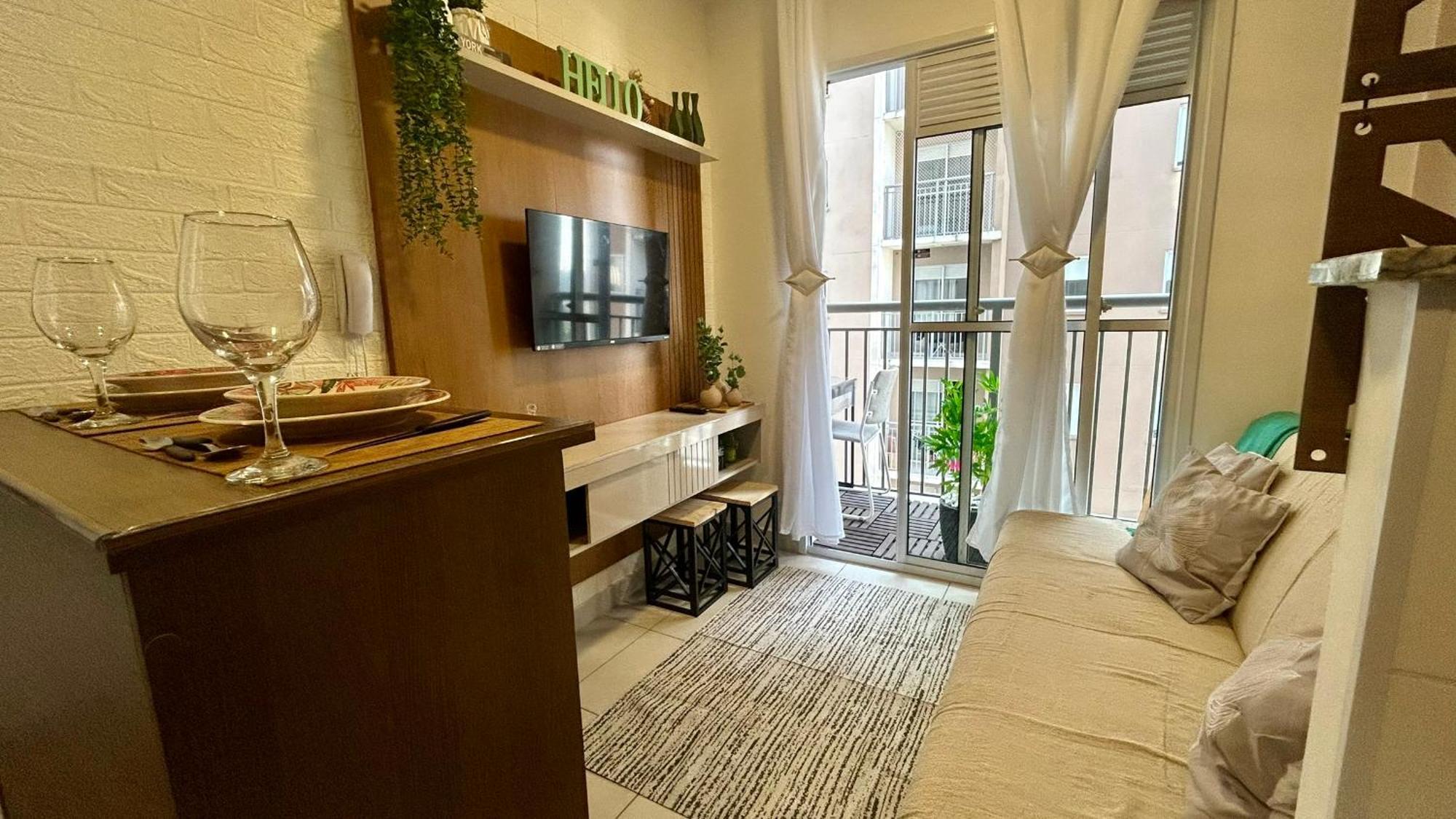 Apartment O Completo Com Sacada Prox Tokio Marine Hall